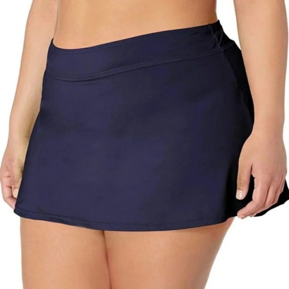 Anne Cole 24W Swim Skort  Swim Bottom Bikini Separate Royal Blue